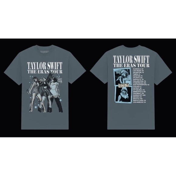TAYLOR SWIFT Official Merch The ERAS Tour 2023 Blue 1989 Era Graphics L NEW‎ - Picture 1 of 10